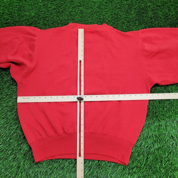 Nebraska-Cornhuskers Sweatshirt Women L 24x24 Baggy Crop Boxy - Picture 3 of 16